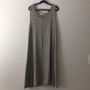 casual striped t-shirt dress